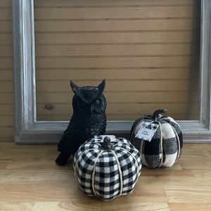 Buffalo Check Fabric pumpkin Set